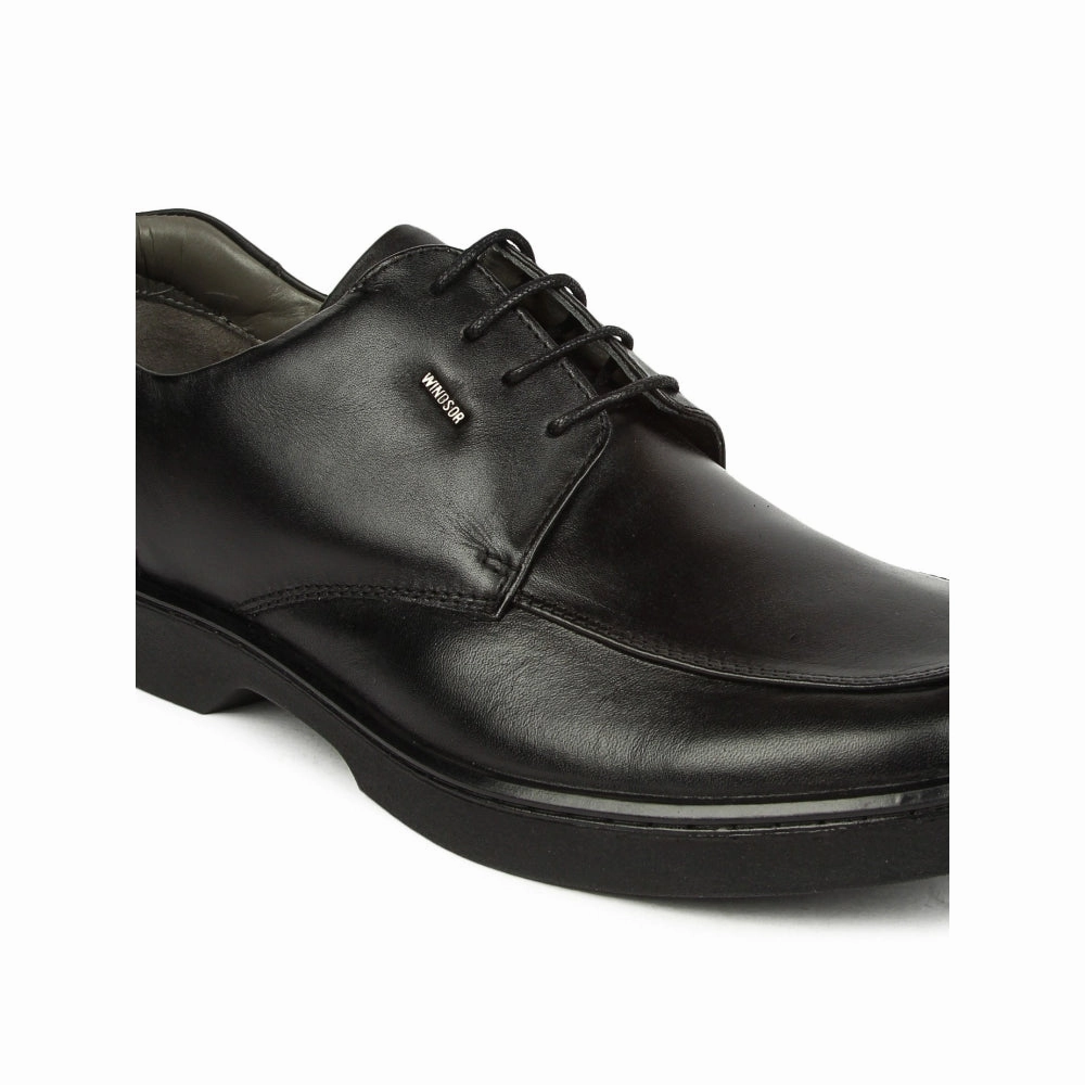 Windsor Black Lacing Formal Shoes For Men 2046-01 By Liberty Leather Wingtip Oxfords