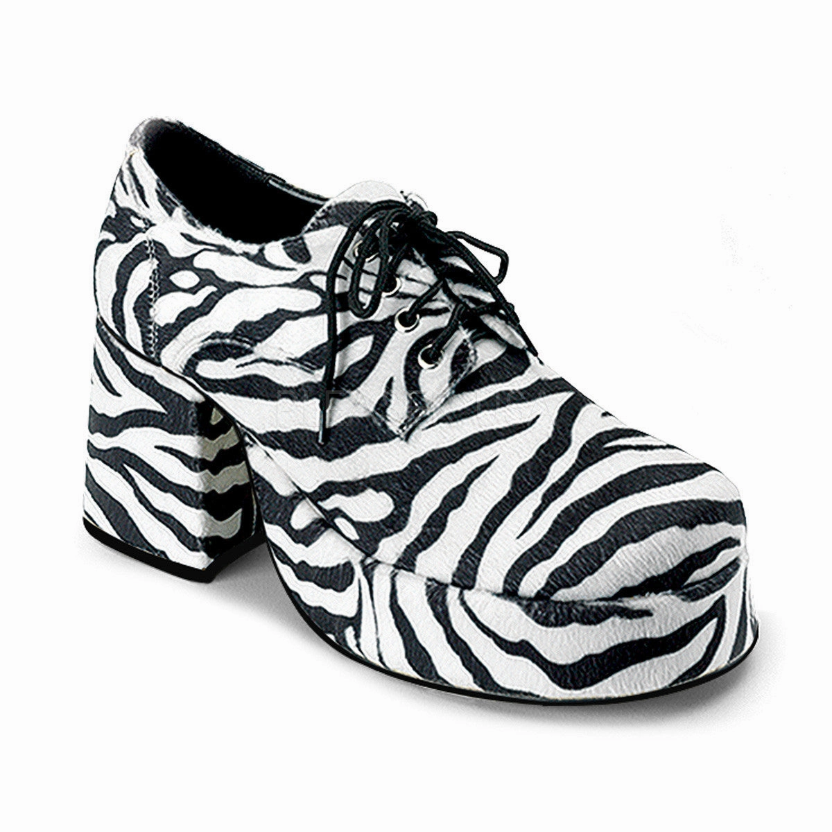 Zerogrand Wfa Oxford JAZZ-02 Zebra Print Platform Shoes