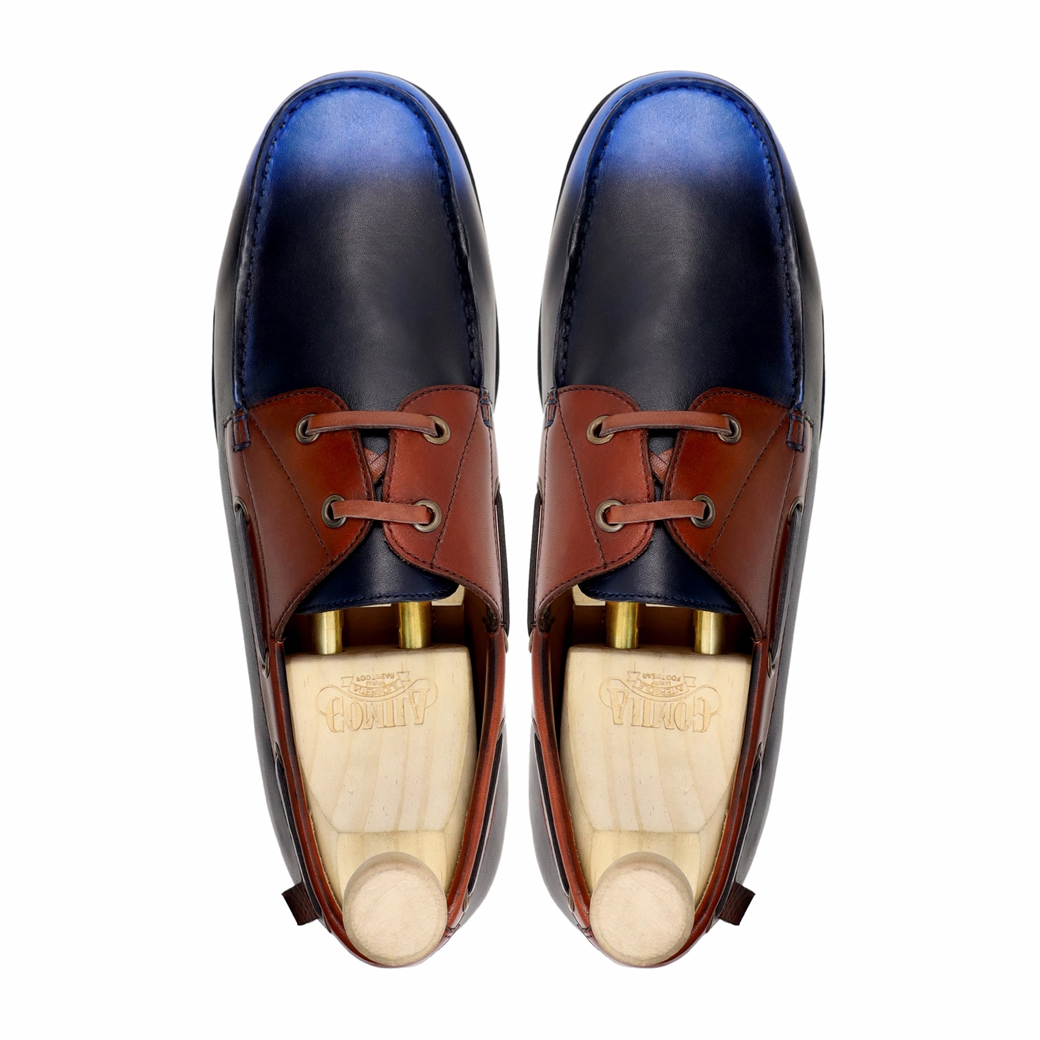 Zara Black Lace Up Shoes Parizone - Men's Tricolor Calf Leather Derby Shoe