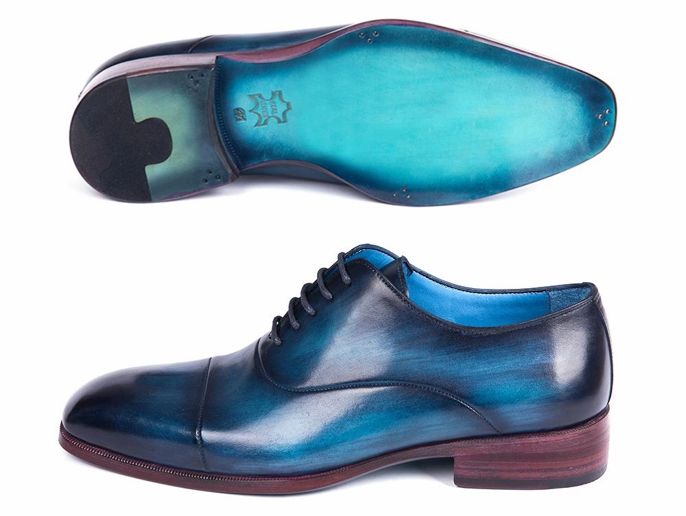 Paul Parkman Men's Captoe Oxfords in Blue and Turquoise Aldo Oxfords