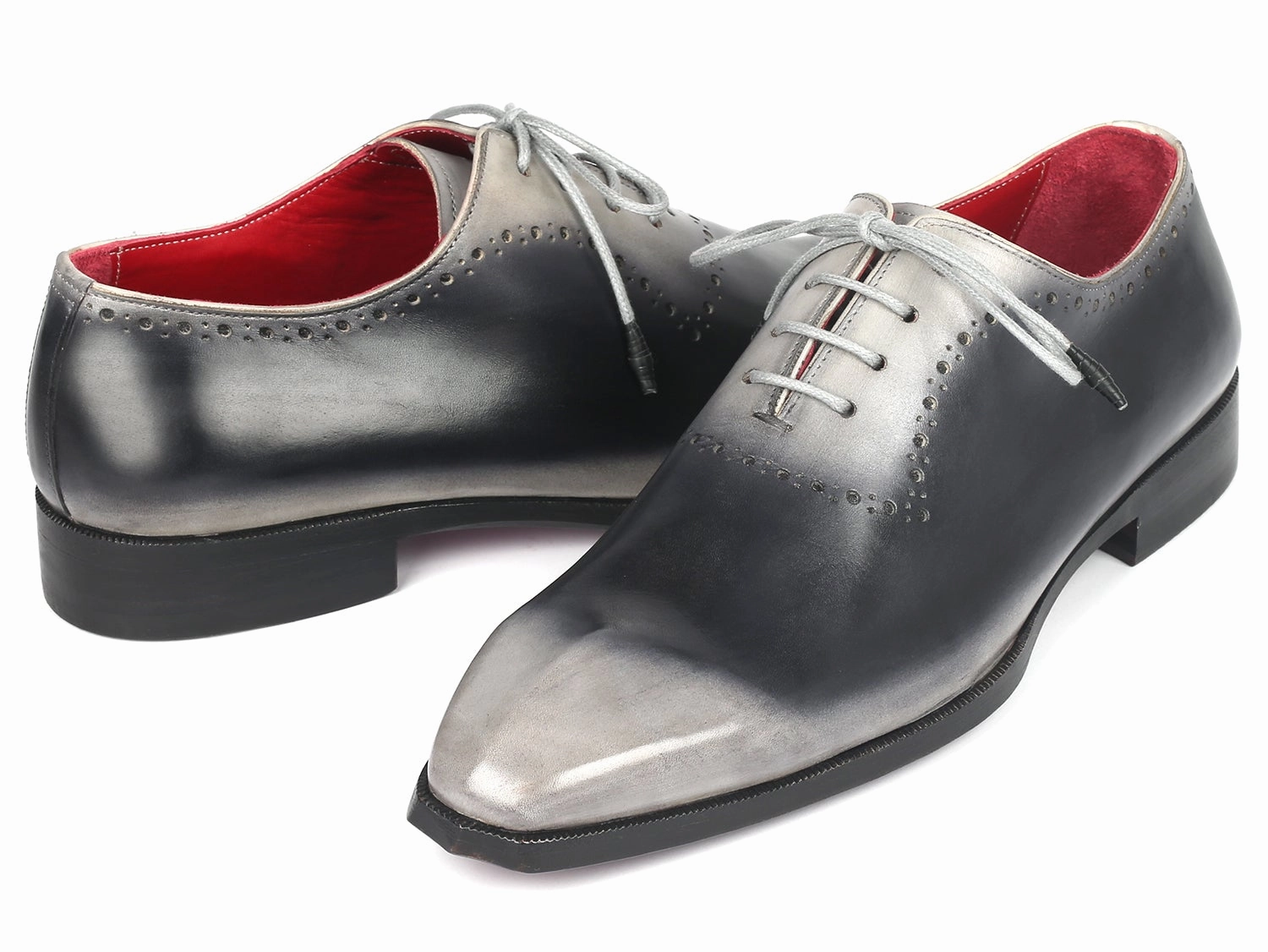 Stratton Shroud Oxfords Paul Parkman Men's Hand-Painted Oxfords in Gray