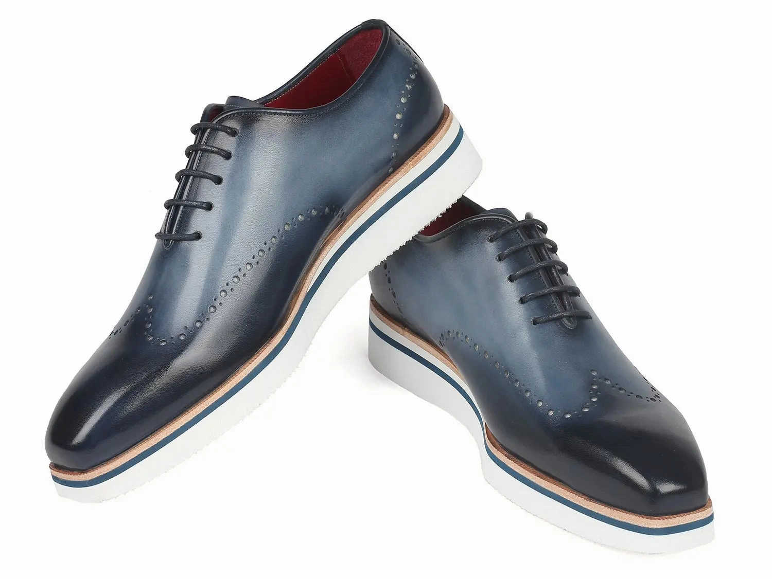 Allen Edmonds Strandmok Cap Toe Oxfords Paul Parkman Men's Smart Casual Wingtip Oxfords in Navy