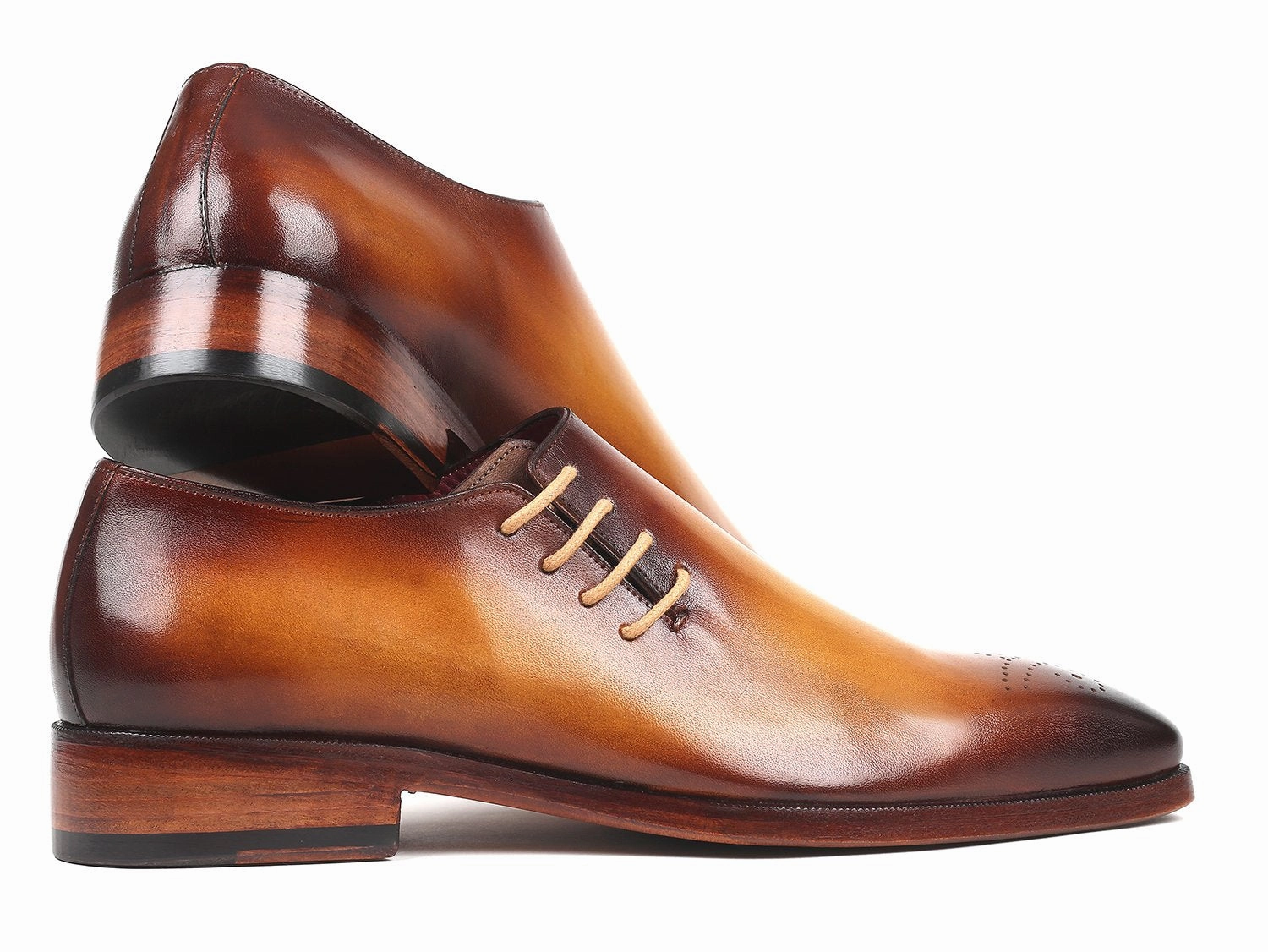 Oxfords Saddle Paul Parkman Side Lace Oxfords in Brown and Camel