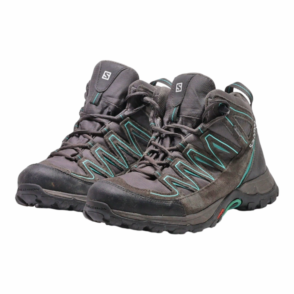 Hiking Shoes Breathable SALOMON Hiking Boots Grey Synthetic Womens UK 6