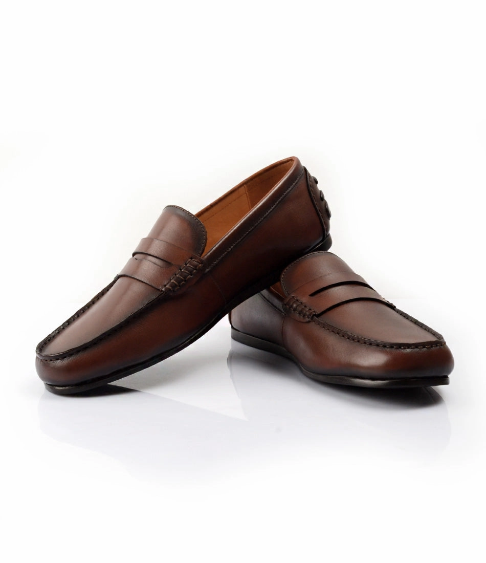 Penny Driving Loafer - Cognac Brogues Casual Shoes