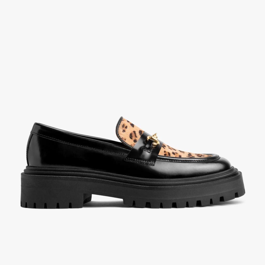 Non Slip Resistant Mary Jane Shoes Penny Platform | Leopard