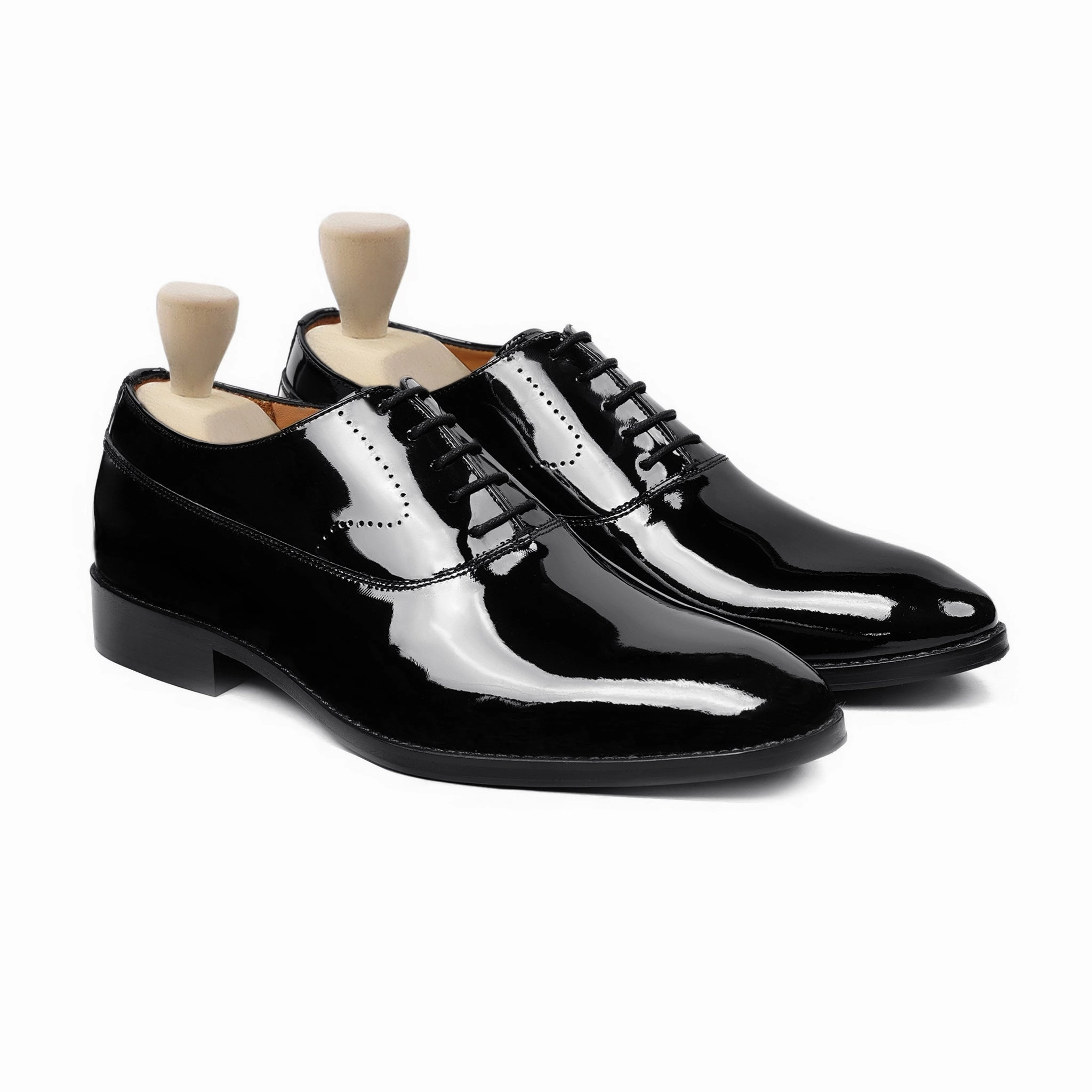 Marksman Mesh Oxfords Penzy - Men's Black Patent Leather Oxford Shoe