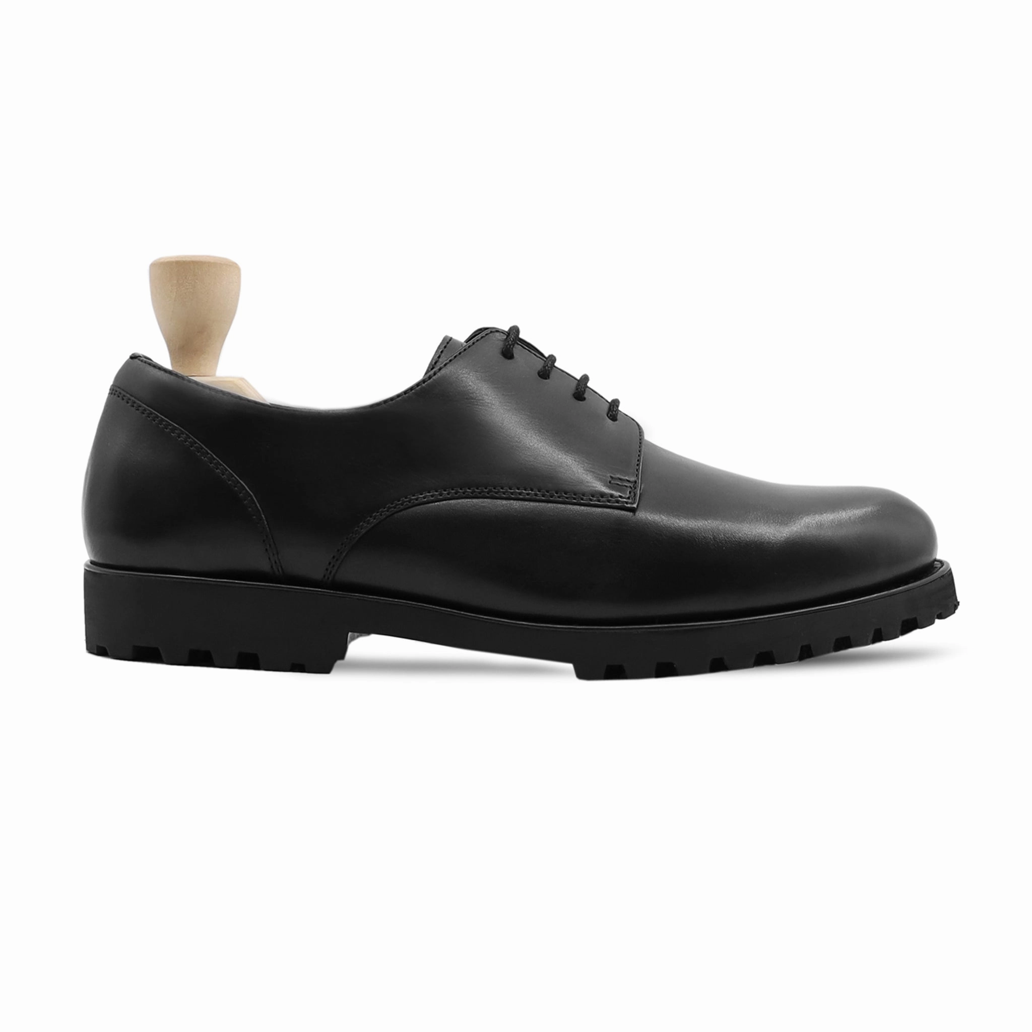 Scrivas Derby Shoes Pepe - Men's Black Calf Leather Derby Shoe