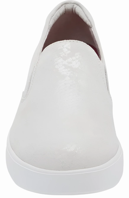 Slip On Leather Slippers Munro Women's Lennox Slip-On Sneaker - White Snake Print Suede