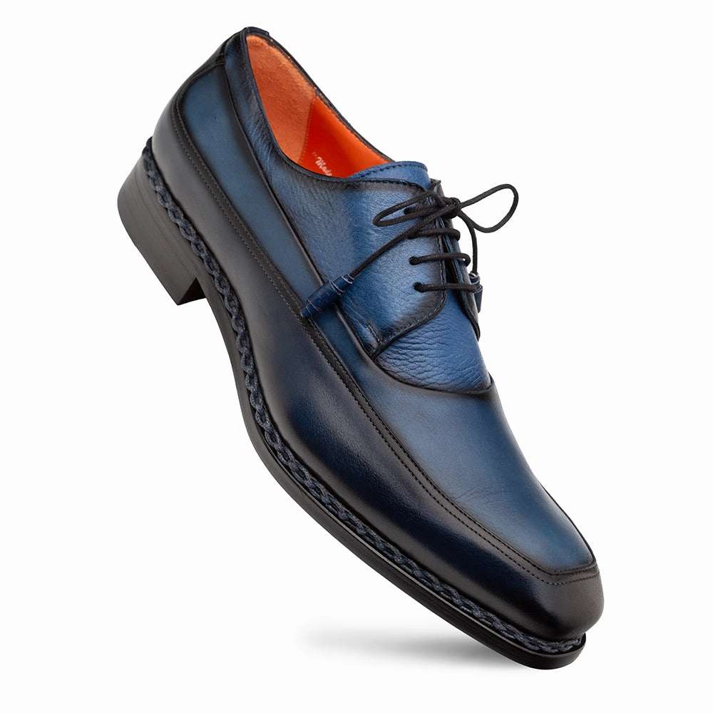 Navy Shoes Bowery Calf/Deer Derby