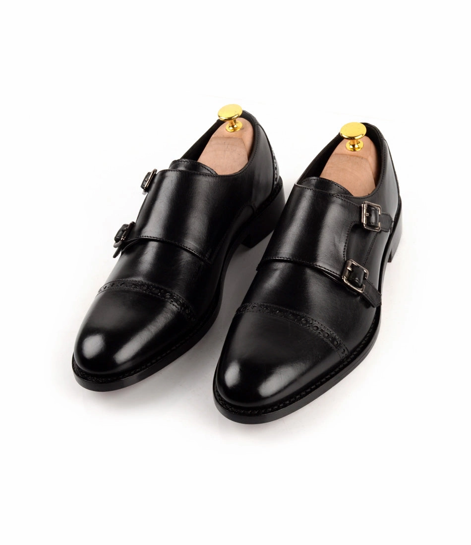 Brog Distributors Goodyear Welted - Double Monk Strap - Black