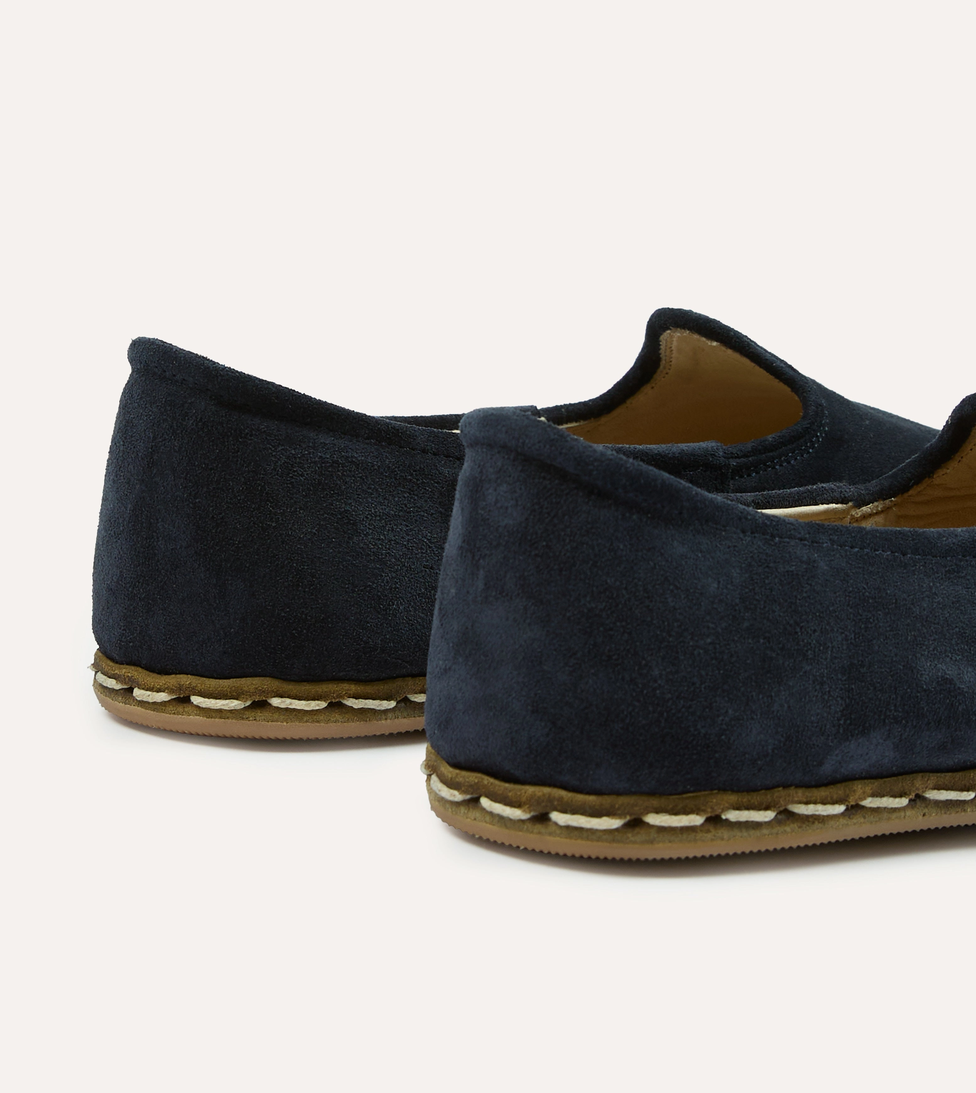 Pinpoint Oxford Cloth Sabah Oxford Navy Suede Shoes