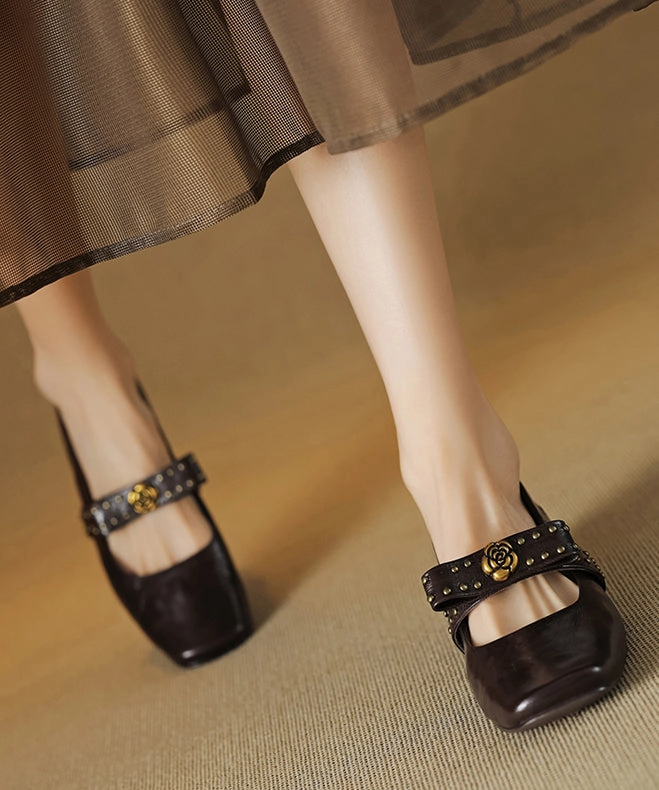 Bow Sheepskin Black Rivet 2025 Loafer Chunky Splicing Shoes Elegant Loafers