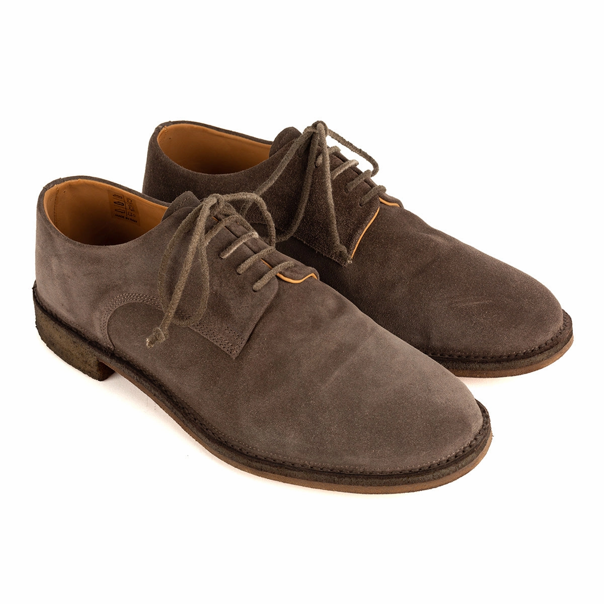 Grey Suede Lace Up Shoes KRIS 96001<br> Quinoa suede derby shoes