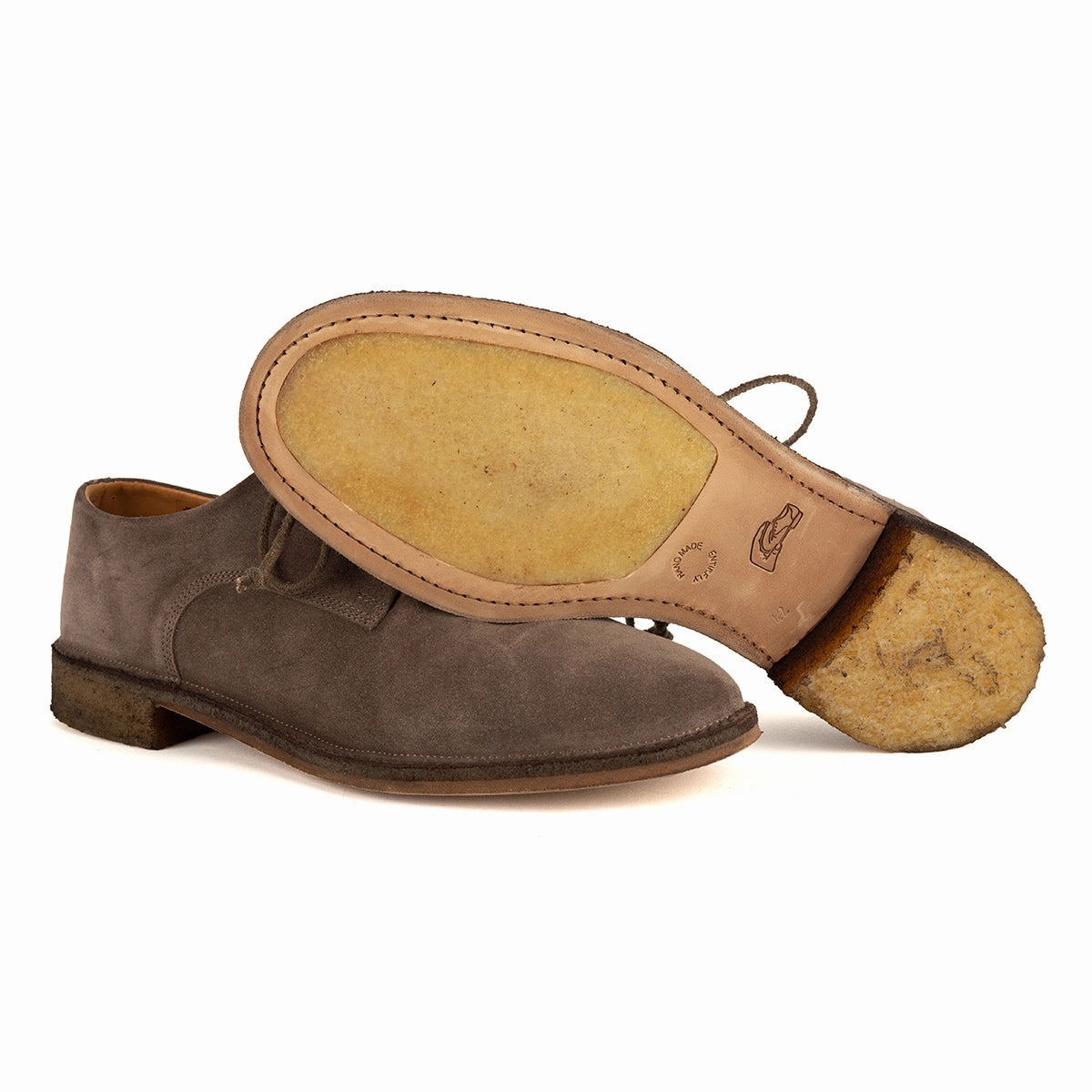 KRIS 96001<br> Quinoa suede derby shoes Lace Up Flat Pointed Shoes