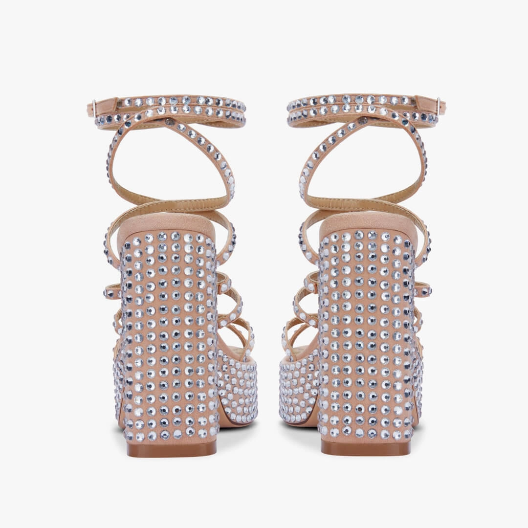 Mary Janes.shoes *Calvia - Crystal Embellished Platform