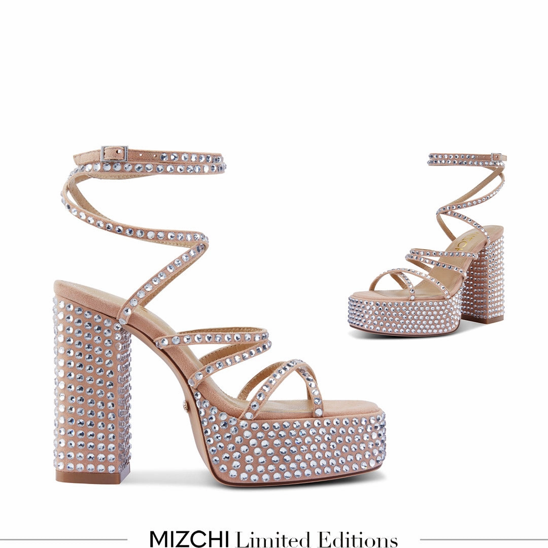 Milooey Twin Mary Jane Shoes *Calvia - Crystal Embellished Platform