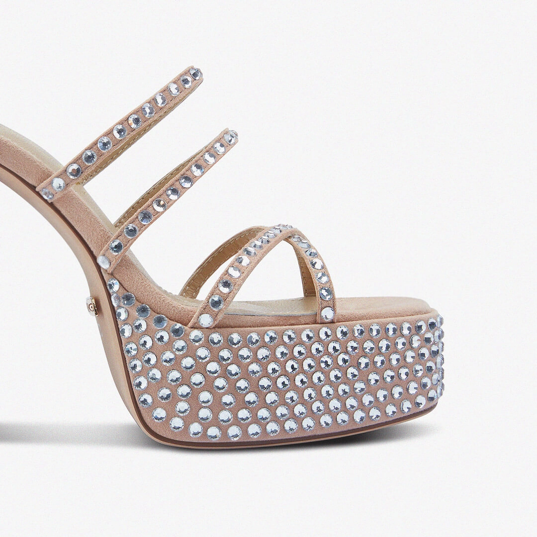 St. Agni Mary Jane Flatform Shoes *Calvia - Crystal Embellished Platform
