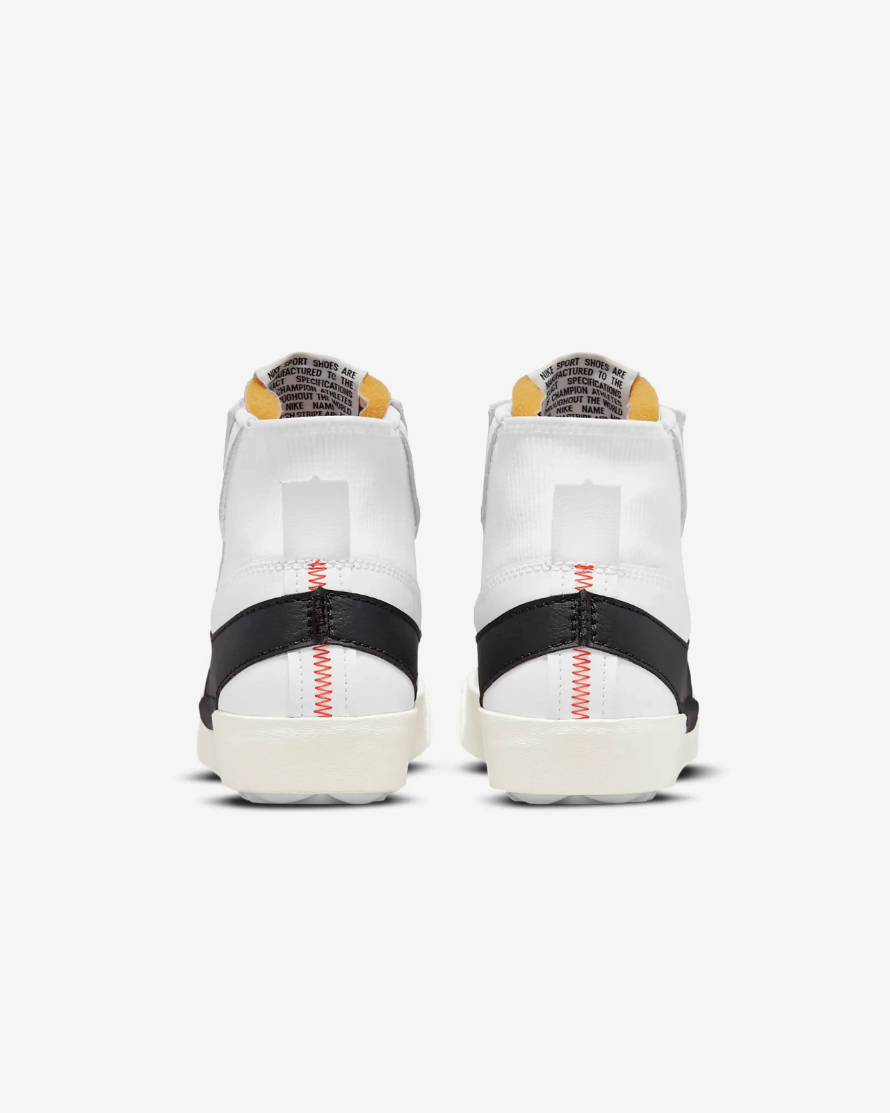 Nike Blazer Mid '77 Jumbo DD3111-100 Sneakers Men's White Black Leather Lace Up Ronaldinho Nike Shoes