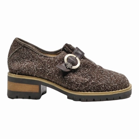 PIA MALA Monk Shoes Brown Leather Womens UK 4 Brogues Shoes Definition