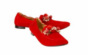 Dressy Loafers Pie Elyse Red