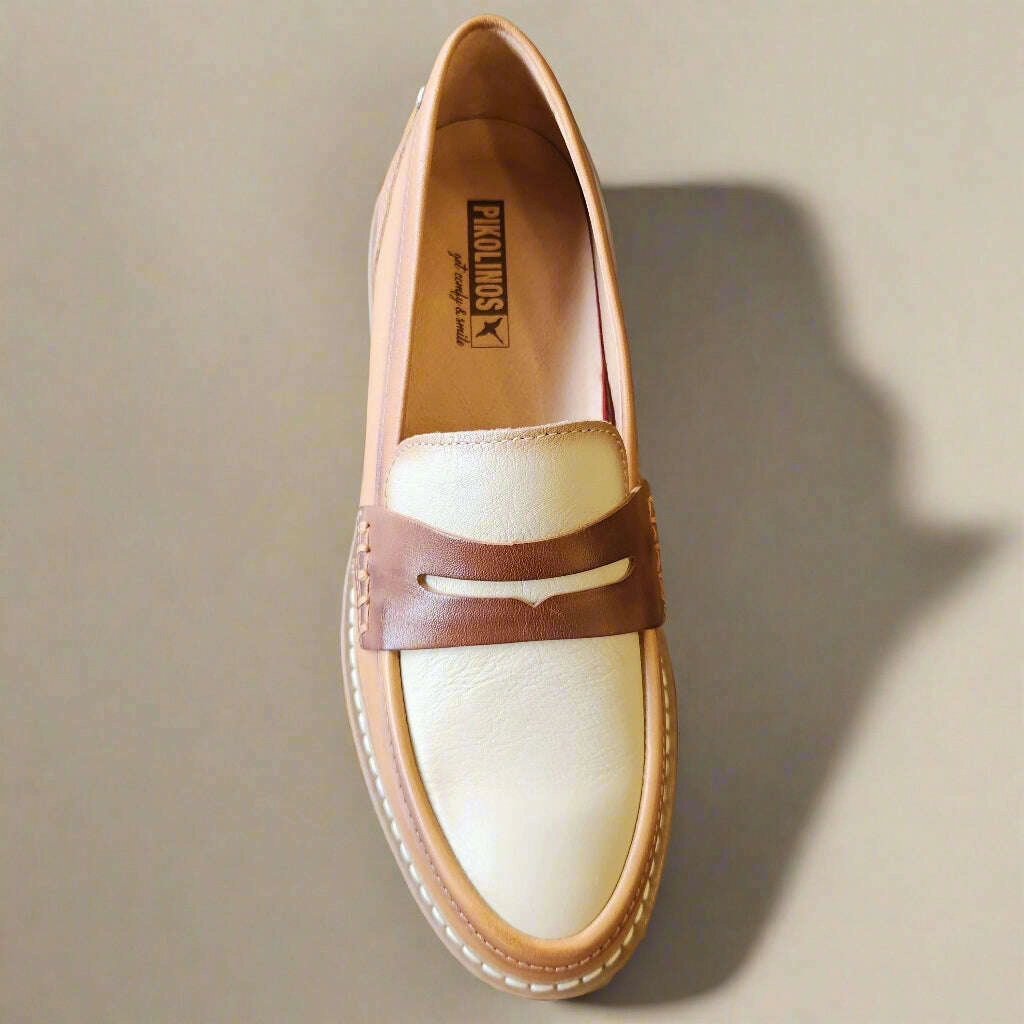 Needlepoint Loafers PIKOLINOS  - Aldaya Loafer in Almond Combo