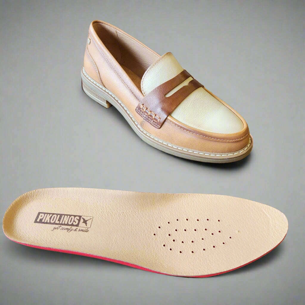 PIKOLINOS  - Aldaya Loafer in Almond Combo Tassel Slip On Loafers