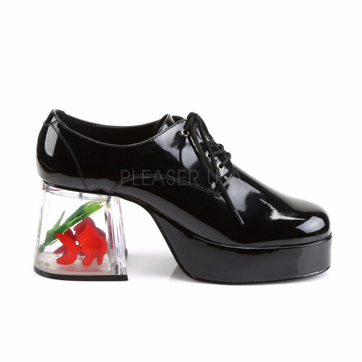 Japanese Oxford Shirt PIMP-02 Black Patent Fish Tank Platform Shoes