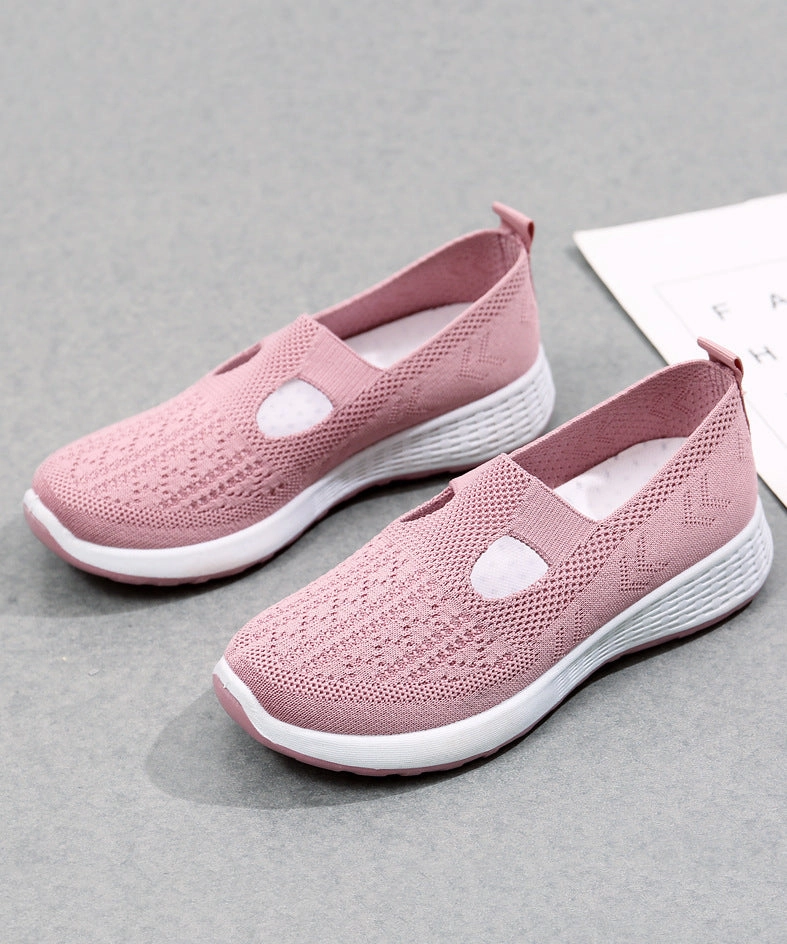 Platform Flat Shoes For Women Casual Pink Breathable Mesh UU010 Garanimals Mary Jane Shoes