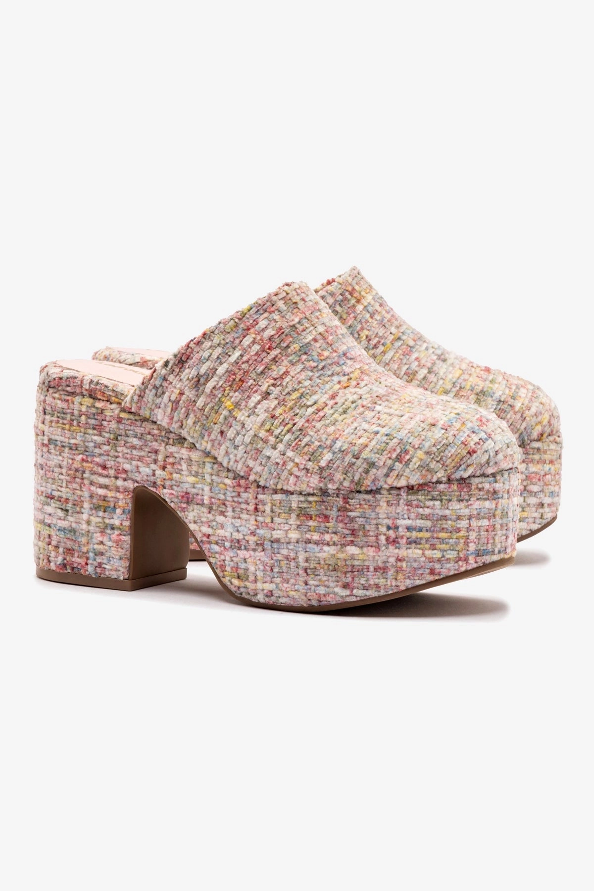 Miso Platform Clog In Tulip Velvet Microfiber Mary Jane Shoes