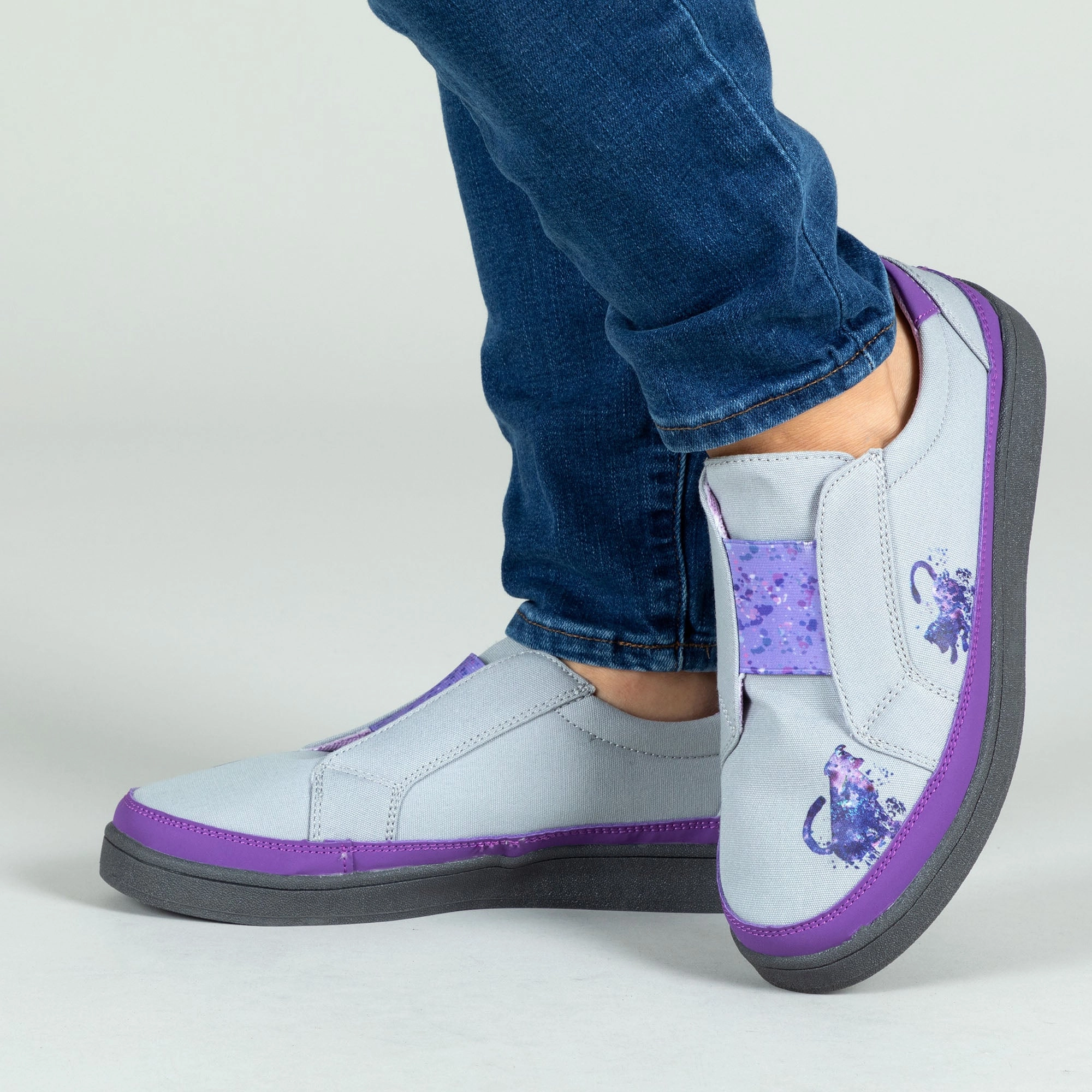 Slip On Steel Caps Playful Pets Slip-On Canvas Sneakers