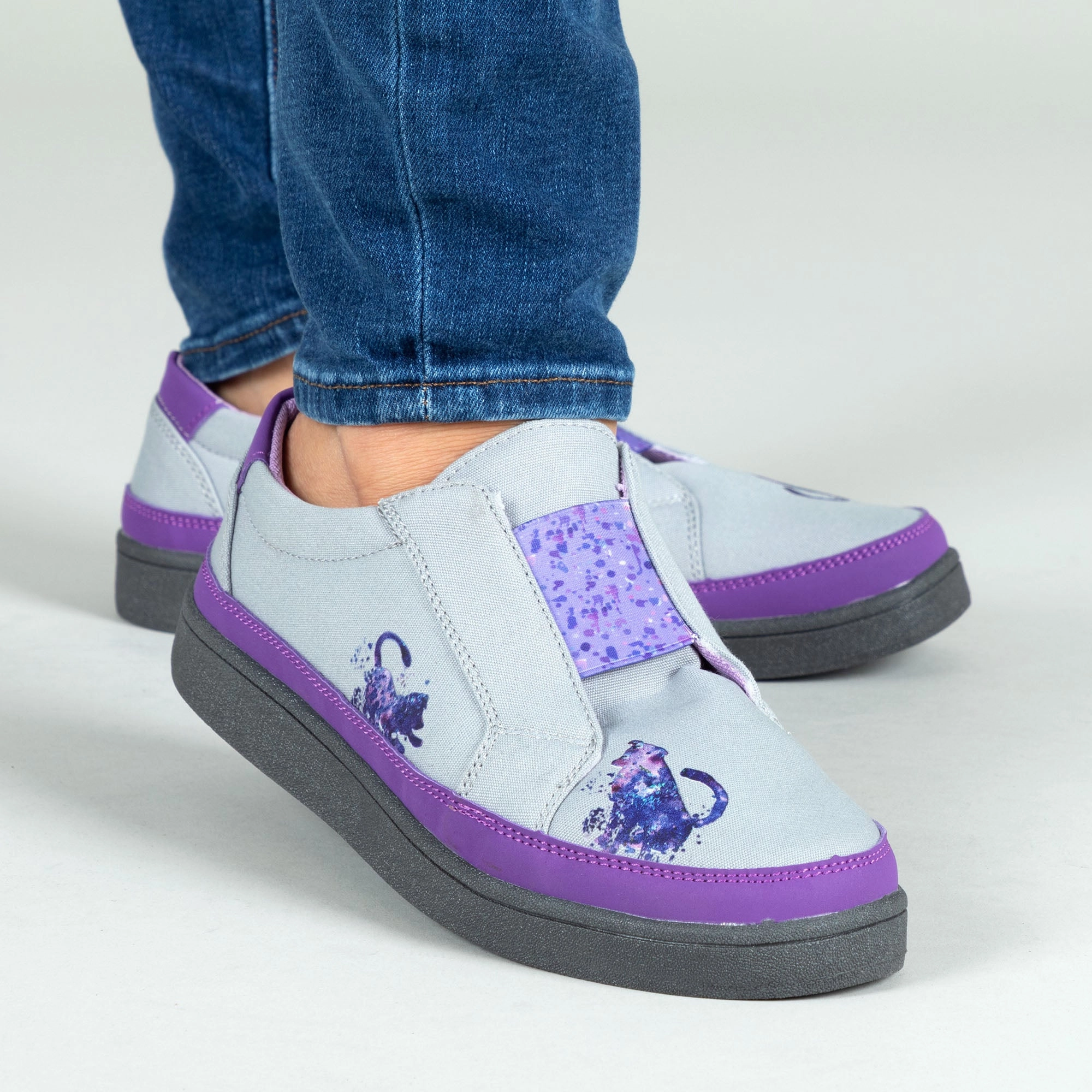 Slip On Non Slip Work Shoes Playful Pets Slip-On Canvas Sneakers