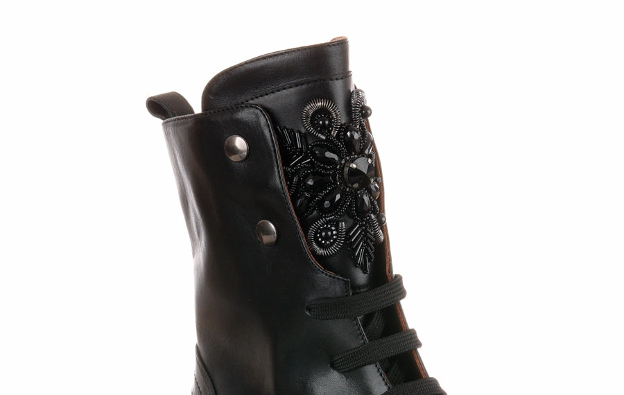 Eva Crown Black Cheaney Shoes Brogues