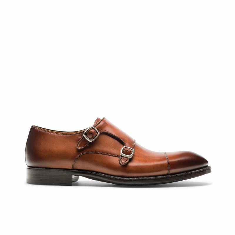 Magnanni | Harris Double Buckle Monk And White Brogues