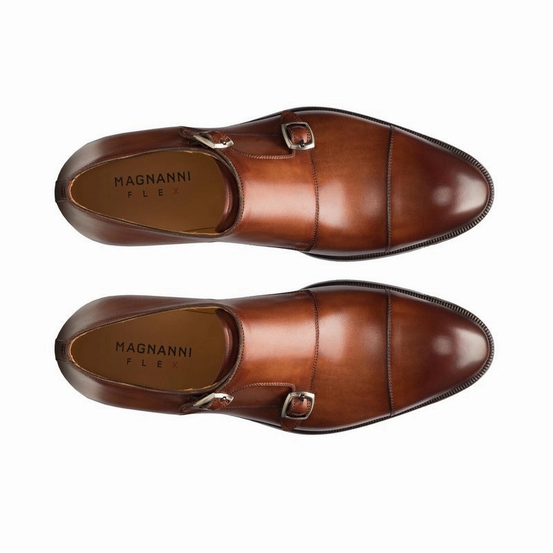 Magnanni | Harris Double Buckle Monk Air Sole Brogues