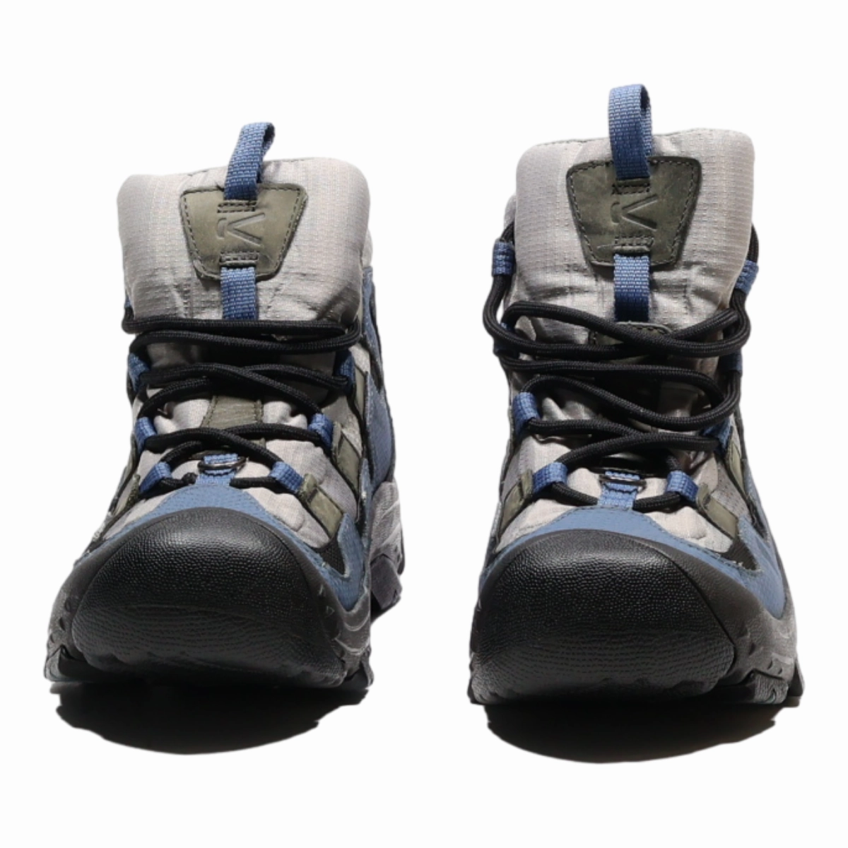 Hiking Built In Spikes PRIMALOFT Hiking Boots Blue Synthetic Mens UK 7