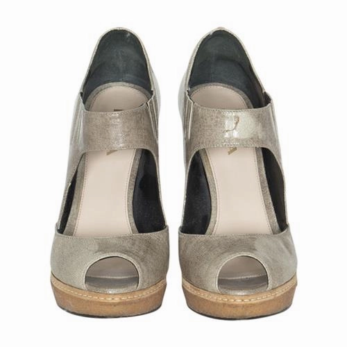 Prada Platform Pumps Mary Jane Faux Leather Shoes