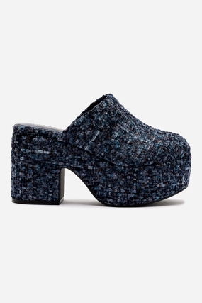Earth Origins Tova Mary Jane Shoes Miso Platform Clog In Midnight Velvet