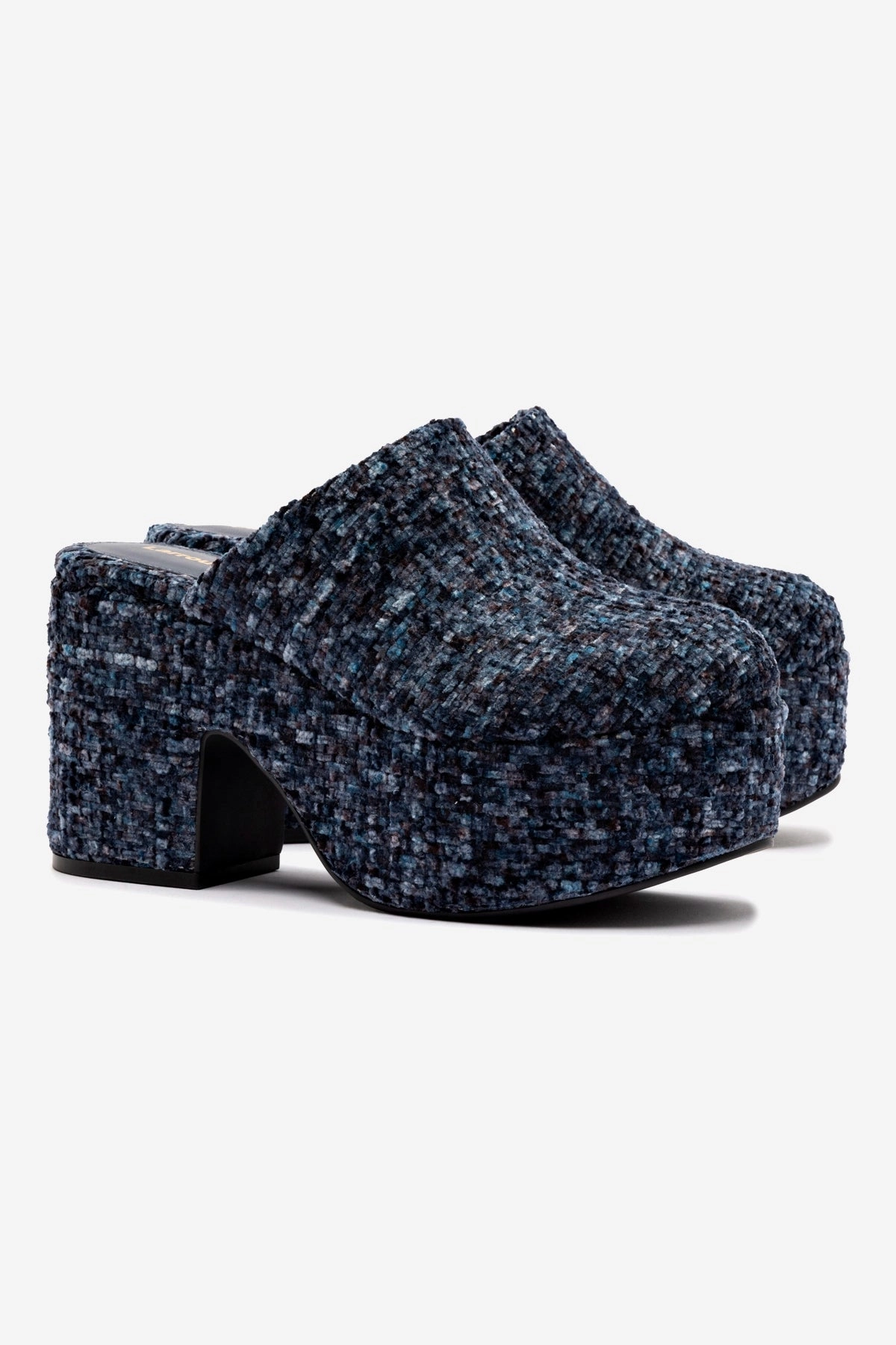 Mary Jane Low Heel Dress Shoes Miso Platform Clog In Midnight Velvet