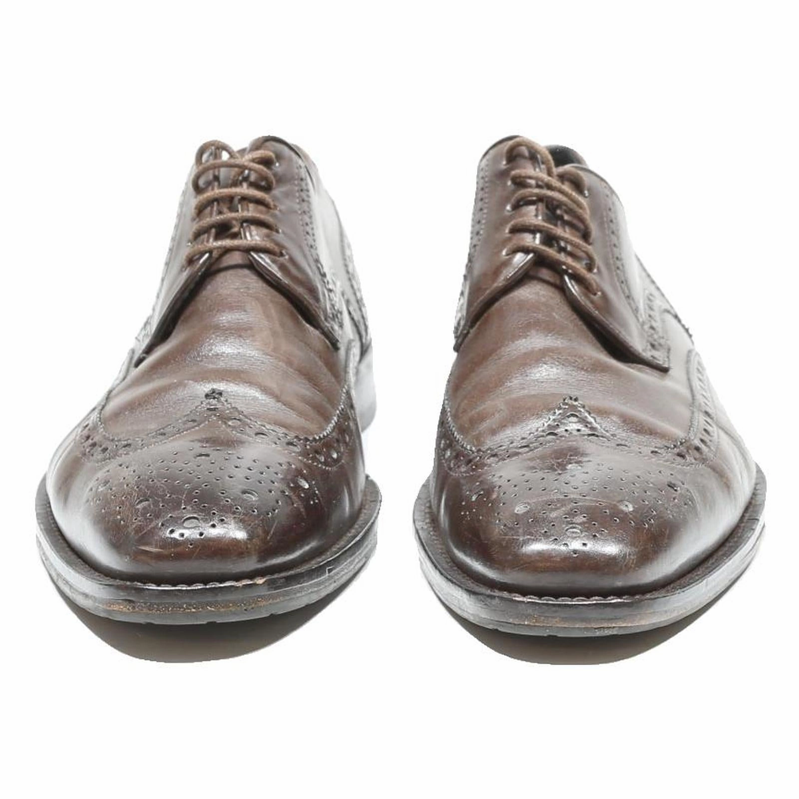 Brogues Fashion BOSS Mens Brogue Leather Lace-Up Shoes Dark Brown UK 9.5 Formal Classic