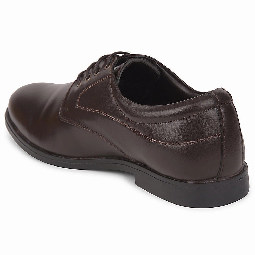 Fortune Brown Formal Lacing Derby Shoes For Men MAJESTIC-1 By Liberty Oxford Lace Up Shoes