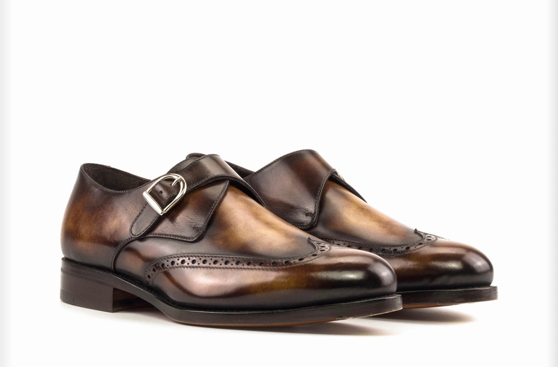Monk Fire Patina 5573 Brown Brogues Band
