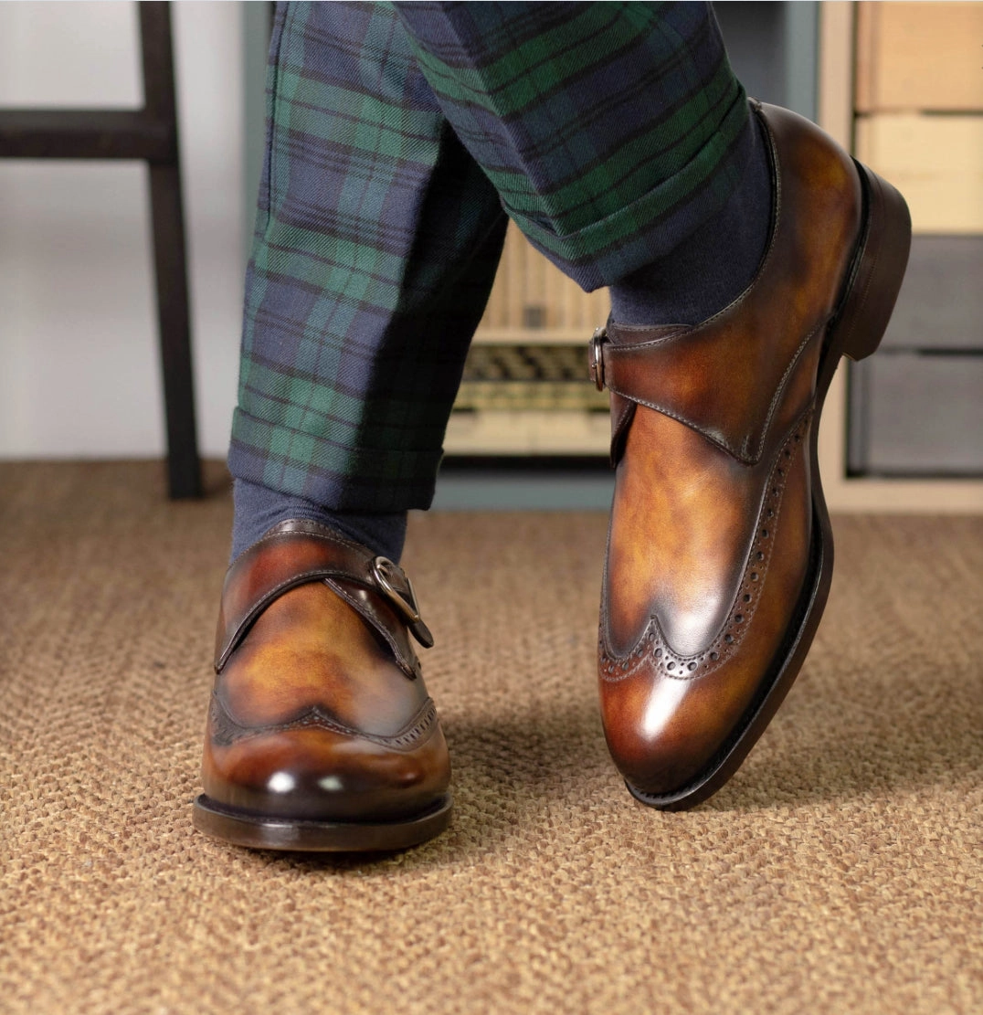 Monk Fire Patina 5573 Burwood Oxford Brogues