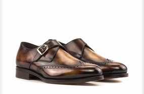 Monk Fire Patina 5573 Office Heeled Brogues