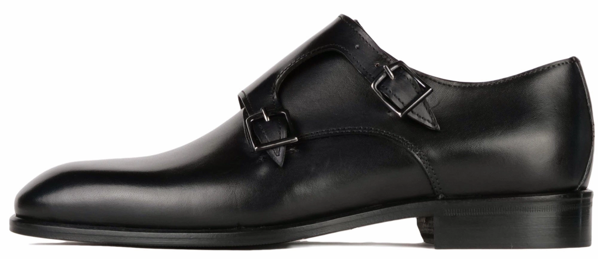 Ashcroft Monk Strap Black Toms Brogues Womens