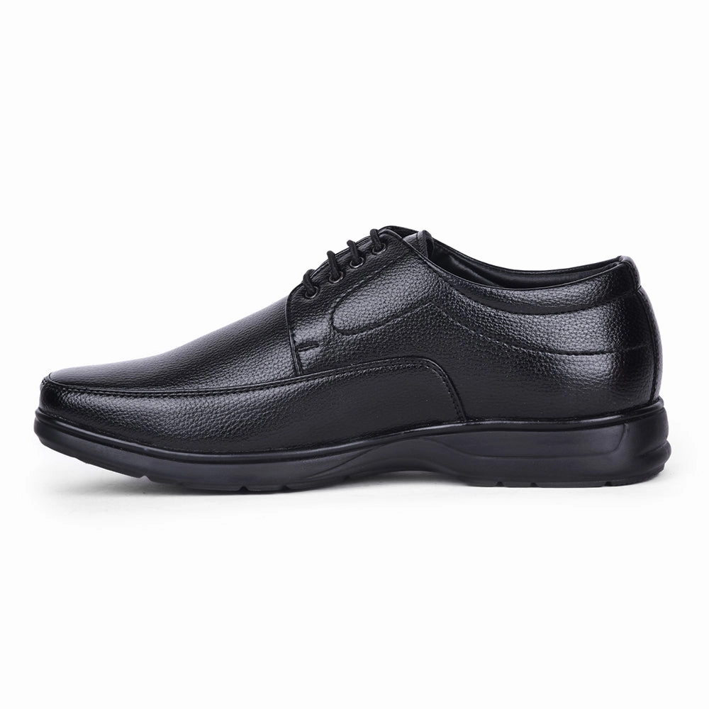 Fortune Black Formal Lacing Derby Shoes For Men HOL-131E By Liberty Buckle Derby Shoes