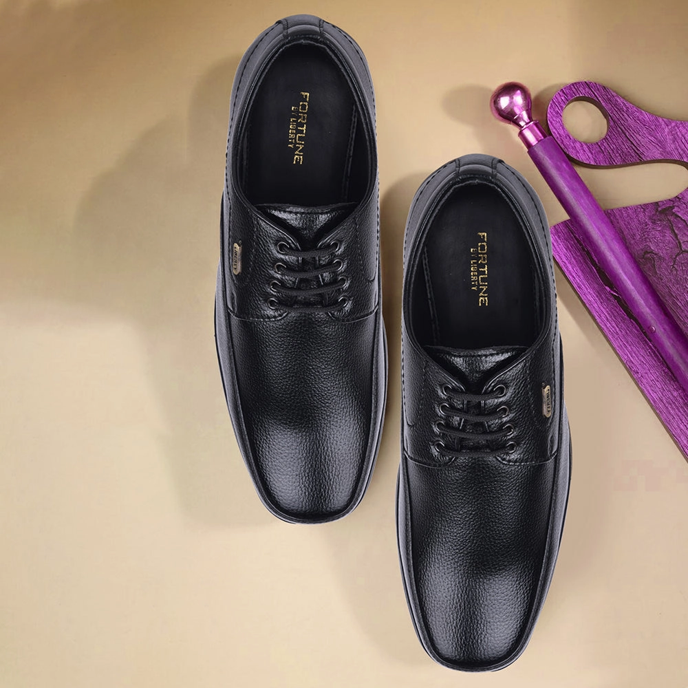 Lace Up Chukka Boot Shoes Fortune Black Formal Lacing Derby Shoes For Men HOL-131E By Liberty