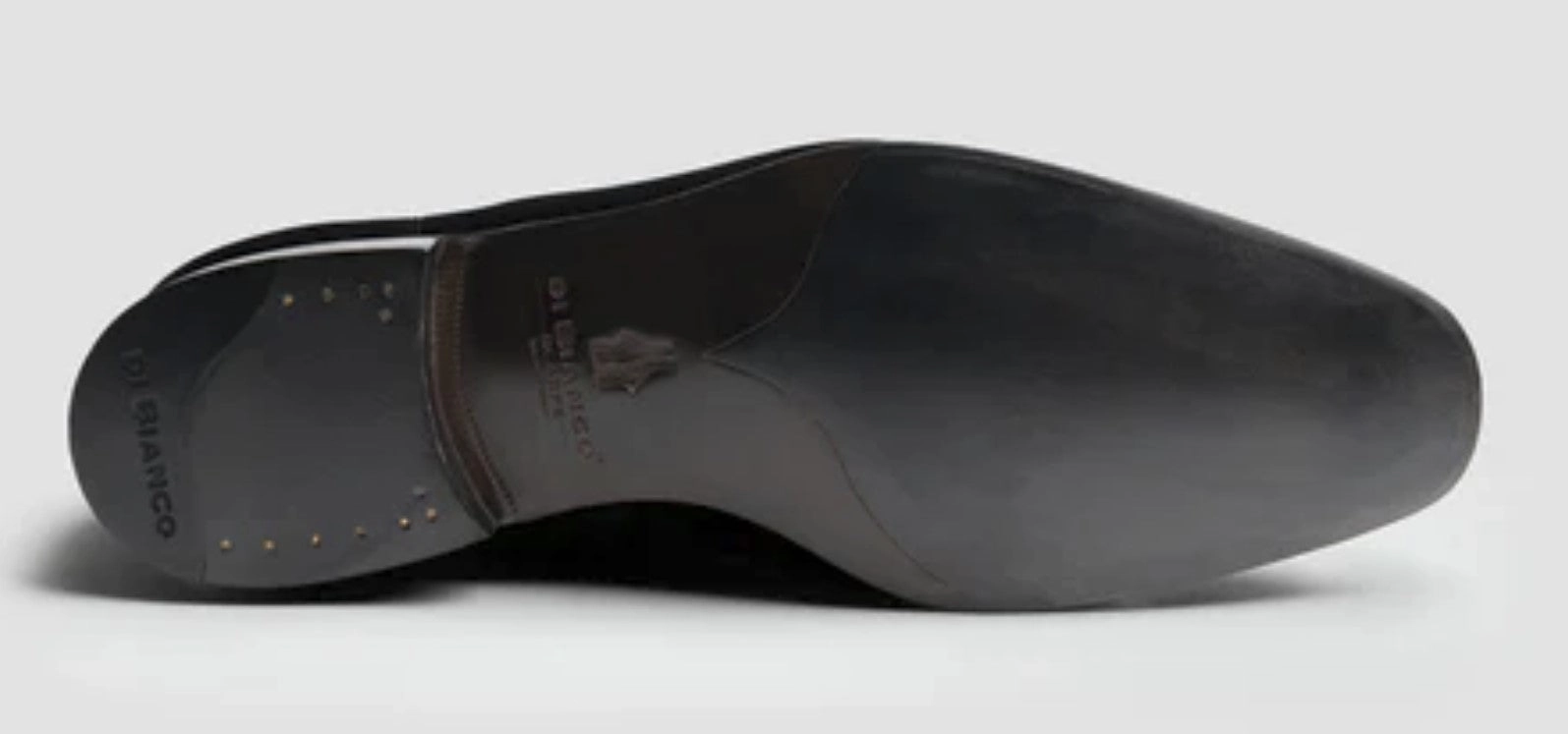 Mens Shoes Loafers DiBianco Vomero Black Velvet Slipper