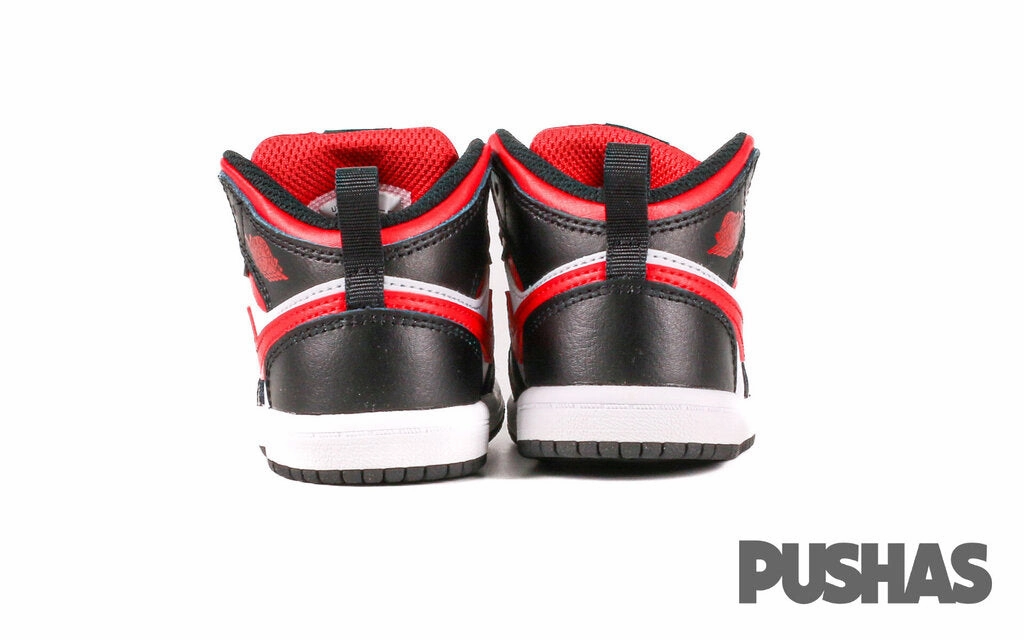 Team D Basketball Shoes Air Jordan 1 Mid 'Black Fire Red' TD (2022)