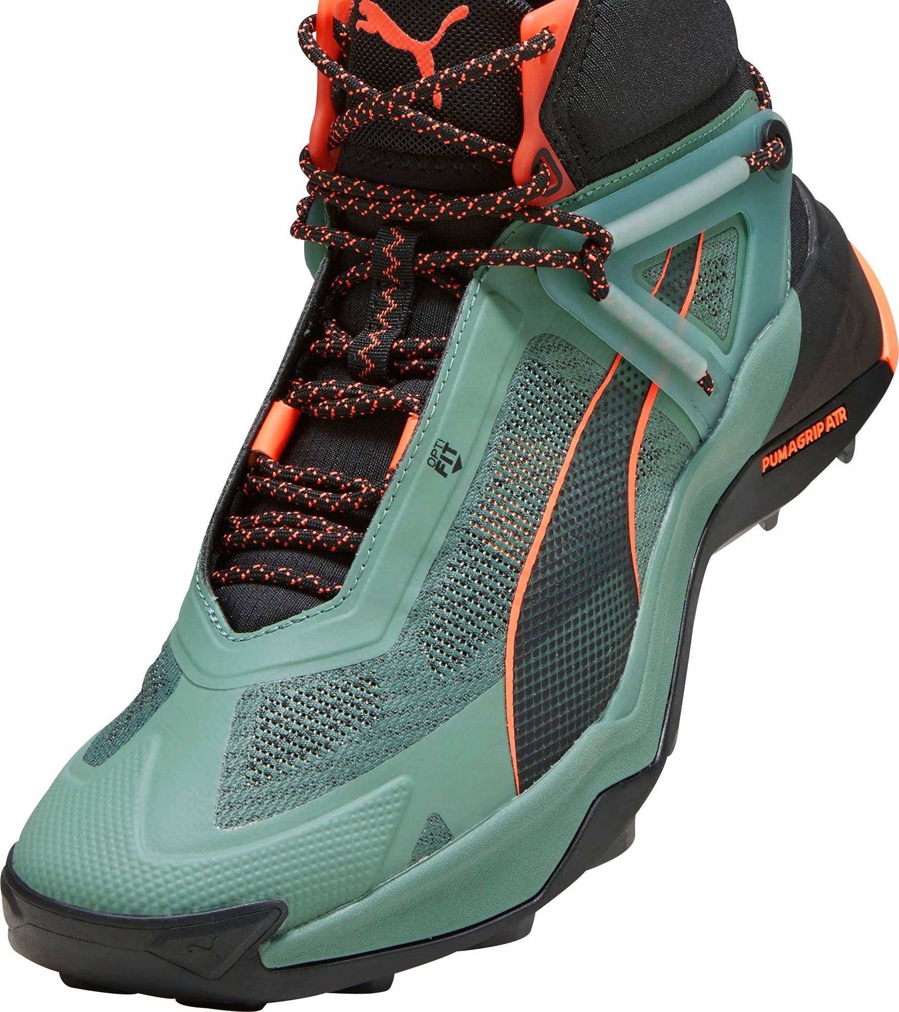Puma Explore Nitro Mid Mens Walking Boots - Green Hiking Wellington